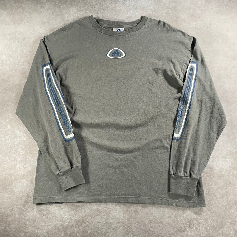Vintage Adidas Center Logo Long Sleeve Made In USA Long Sleeve T-shirt